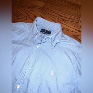 Ralph lauren polo men button down shirt blue pink